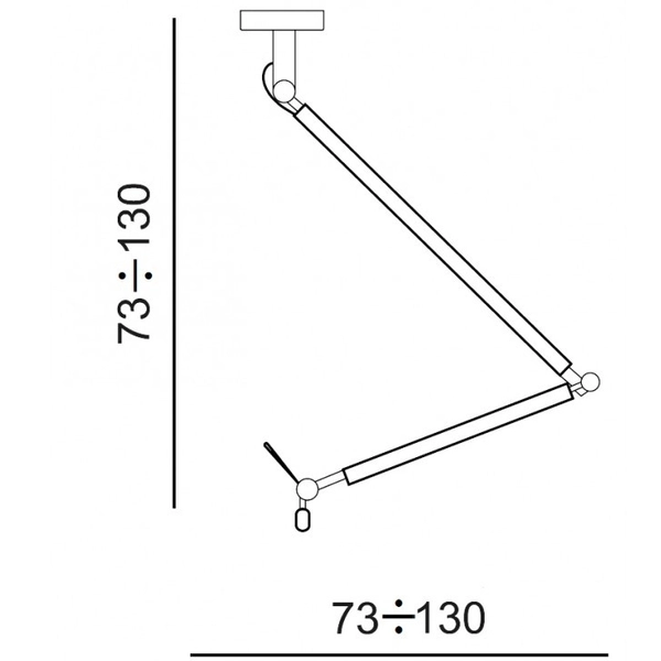 Wisząca lampa salonowa Zyta AZ4189+AZ2602 ruchoma nad stół czarna biała