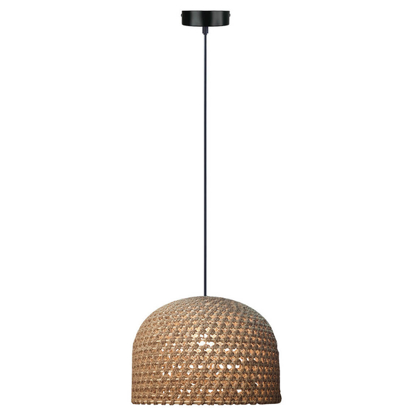 Wisząca lampa kopuła Kanso LP-2025/1P 40 cm nad wyspę drewniana brązowa