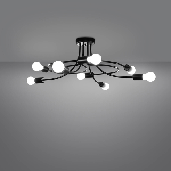 Metalowa lampa sufitowa Levar SL.1457 Sollux do jadalni czarny