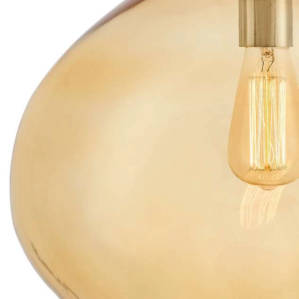 LAMPA wisząca AVIA L 10418115 Kaspa szklana OPRAWA zwis bursztynowy