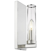Ścienna LAMPA loftowa OXFORD W01045NI Cosmolight szklany kinkiet tuba do gabinetu przezroczysta