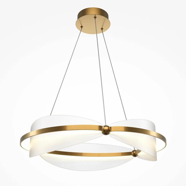 Lampa wisząca Breeze MOD281PL-L45BS3K LED 45W 3000K przezroczysty mosiądz