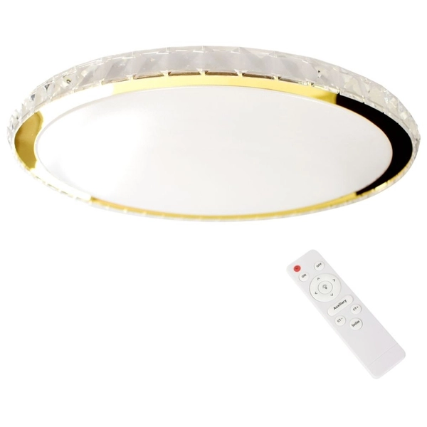 Plafon okrągły Layla ML8131 Milagro LED 50W 3000-6000K ściemnialny z pilotem złoty