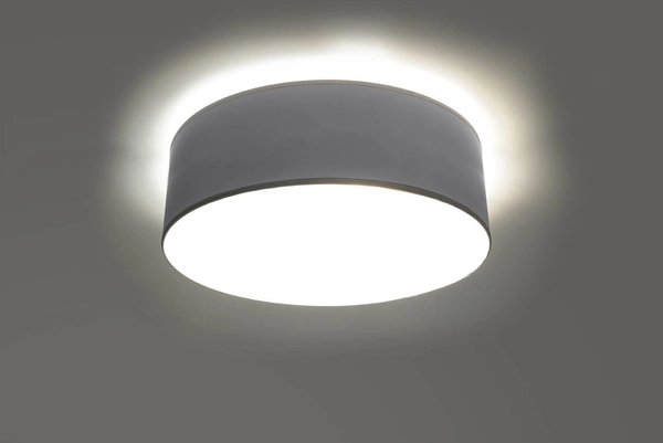 Okrągła LAMPA ścienna SL.0128 koło OPRAWA kinkiet szary