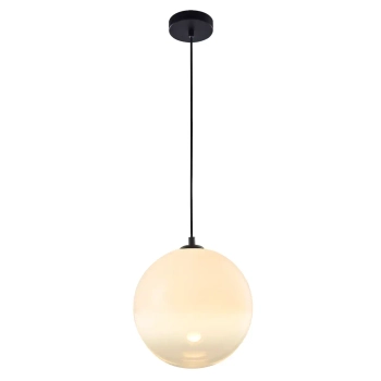 Szklana lampa sufitowa Hale P01500BK matowa do salonu czarna