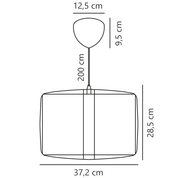 Wisząca lampa do sypialni CARDINE 2312403001 nad łóżko biały
