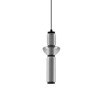 Szklana lampa wisząca GLORICA LE45190 LED 13W 3000K szary
