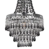 Kaskadowa lampa wisząca Gemma MLP1587 do salonu kryształowa srebrny