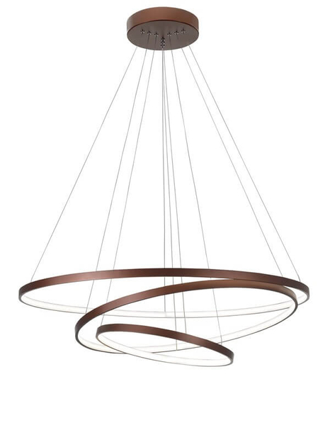 Okrągła lampa wisząca Banda nad stół LED 111W 3000K brązowa