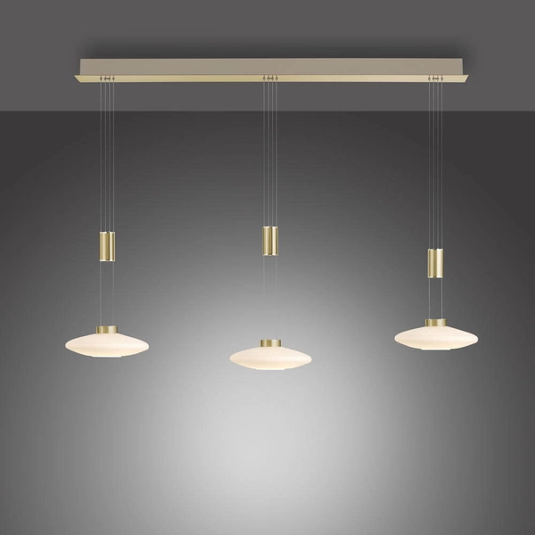 Wisząca lampa sypialniana Lautada LED 22,5W zwis mosiądz