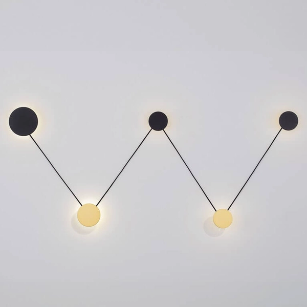 Kinkiet ścienny CLIZA LE44707 LED 34W 3000K punkty czarny złoty