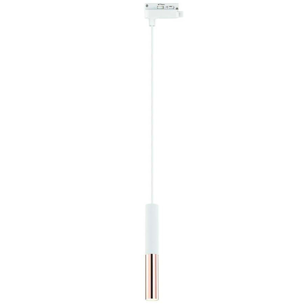 Lampa wisząca do systemu szynowego 1-fazowego Slimi S Orlicki Design słupek różowe złoto biała