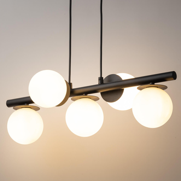 Lampa zawieszana nad wyspę Avola 40787 Sigma kule zwis biała czarna