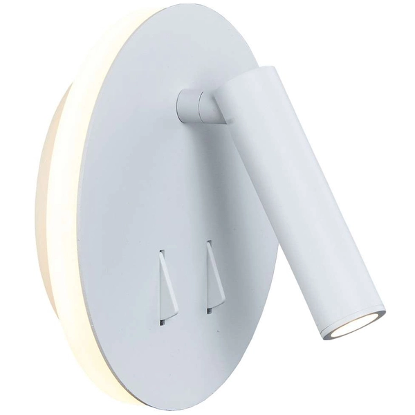 Kinkiet LAMPA ścienna NEMO SP.7348-02A-ANT-B Italux okrągła OPRAWA metalowa LED 9W 3000K regulowana tuba mosiądz