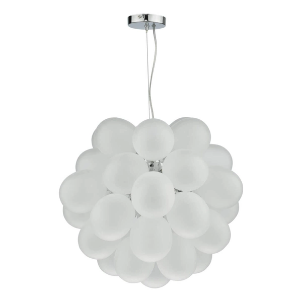 Wisząca lampa bańki Bubbles BUB0602 do salonu biały chrom