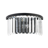 Lampa ścienna glamour Cristal 7633 kinkiet czarny przezroczysty