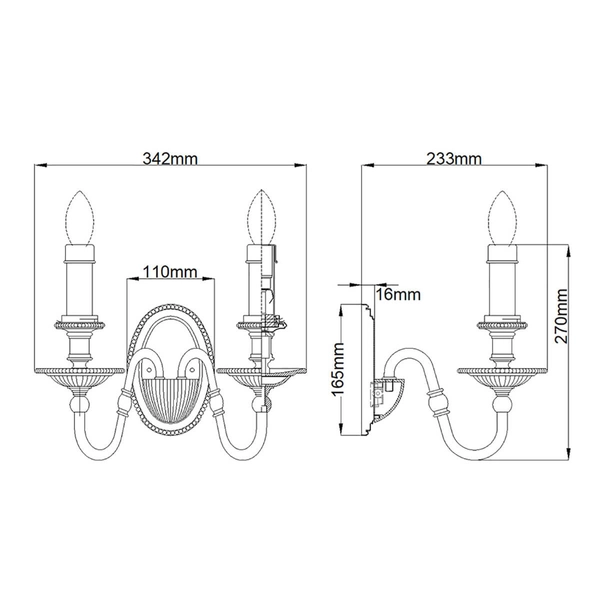 Lampa na ściane z abażurami Cambridge HK-CAMBRIDGE2+2xLS162-WHT Hinkley mosiądz biały