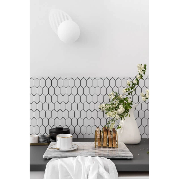 Okragła lampa ścienna Fyllo FYB11000 do sypialni kula biała