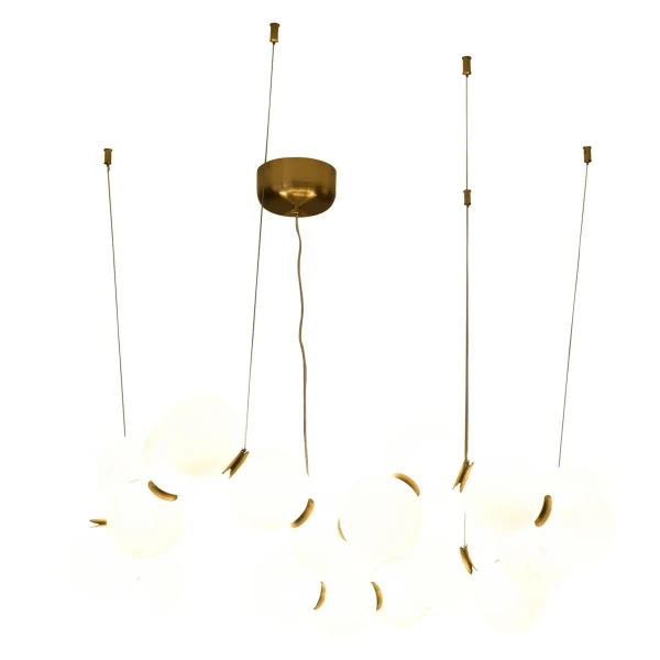 Wisząca lampa Coralli DP0254-800 Step LED 96W 3000K kule mosiądz biały