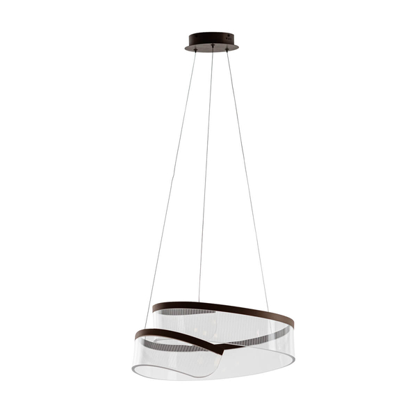 Lampa wisząca Rustin PND-58728-45W-3K Italux LED 45W 3000K kawowy przezroczysty