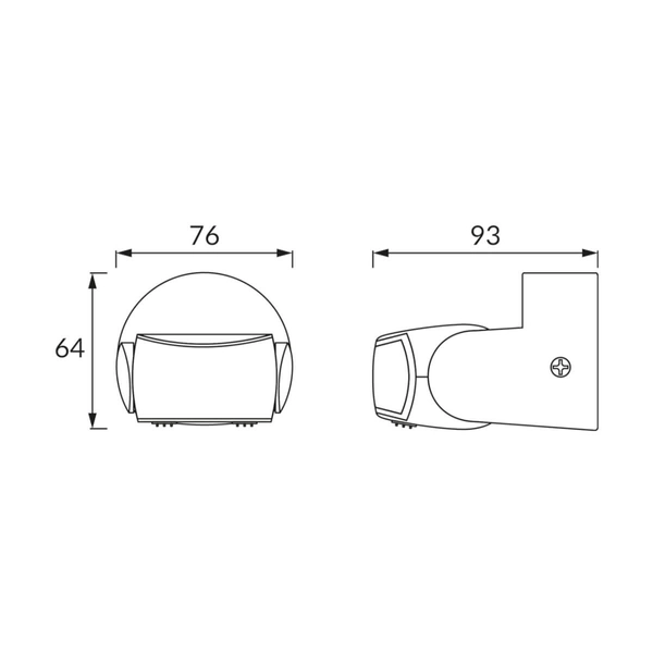 Ogrodowy czujnik ruchu Patrol 03923 Ideus IP65 z regulacją czarny