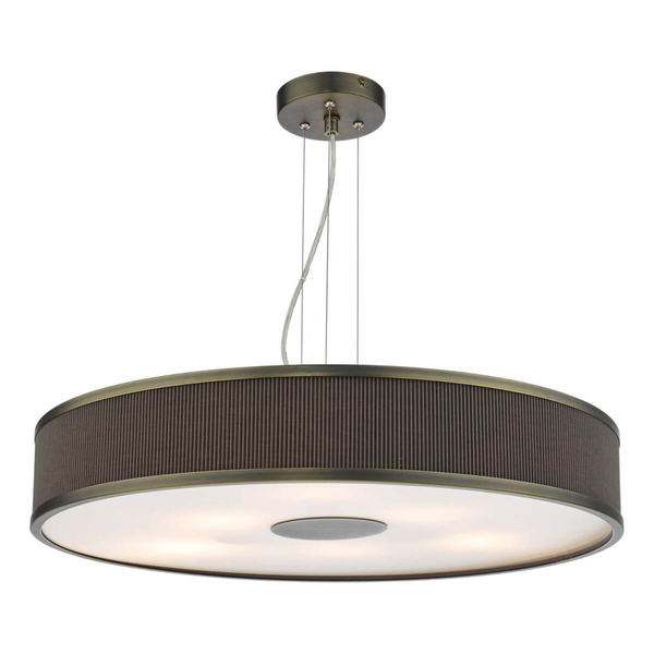 Lampa wisząca materiałowa Alvaro ALV1739 okragła brązowy