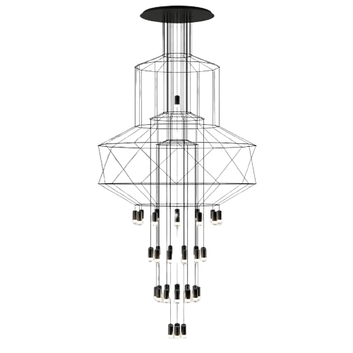 Lampa wisząca Linea XT100-43P-XL Step industrialna geometryczna tuba czarna