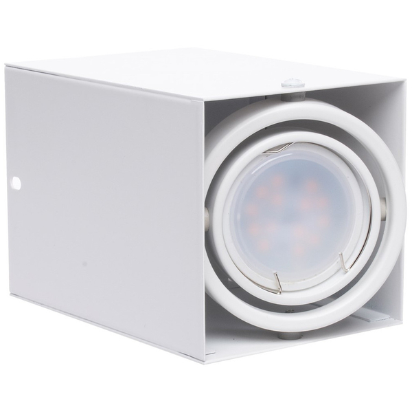 Spot LAMPA sufitowa BLOCCO ML476 Milagro natynkowa OPRAWA metalowa LED 7W 3000K oczko regulowane kostka cube biała