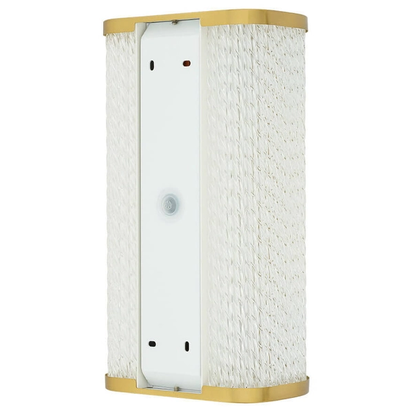 Szklany kinkiet Palmas 10730 LED 15W 4000K IP44 glamour mosiężny biały