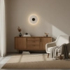 Ledowy kinkiet na ścianę Dalinia WL0114-BK LED 8W 3000K okrągły czarny