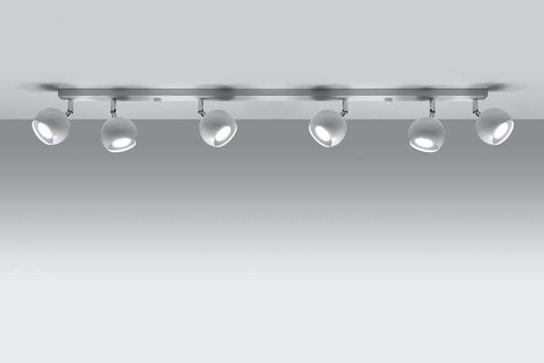 LAMPA sufitowa SL.0442 regulowana OPRAWA listwa SPOT reflektorki kule balls białe