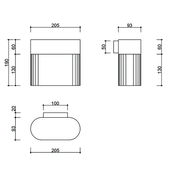 Kinkiet ścienny do salonu Flumina FLWA13000 drewniany czarny
