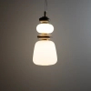 Salonowa lampa wisząca CERAMIC 11702 LED 12W 3000K szara biała