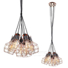 LAMPA wisząca PERIFO MDM-2272/6 BK+COP Italux industrialna OPRAWA metalowy ZWIS druciane klatki loft miedź
