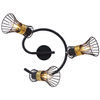 LAMPA sufitowa PURRA 54814-3 Globo metalowa OPRAWA plafon rustykalne klatki druciane czarne złote