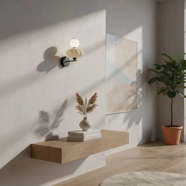 Ścienny kinkiet ceramiczny Tordi WL-94721-1A-YLL LED 8W 3000K beżowa biała