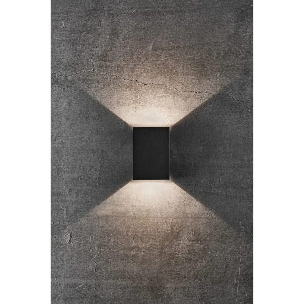 Prostokątna lampa ścienna Fold 2019041003 LED 5,4W 3000K IP54 czarny