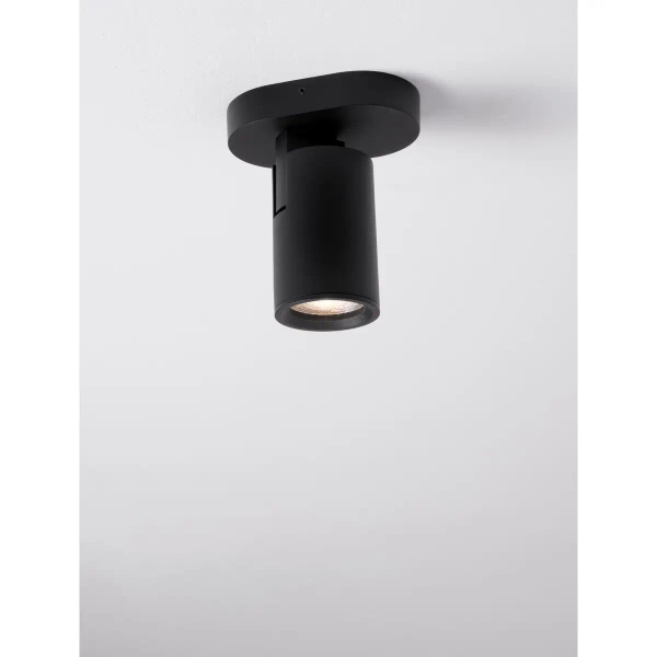 Sufitowa lampa do sypialni LUNBIRA LE45658 z regulacją tuba czarna