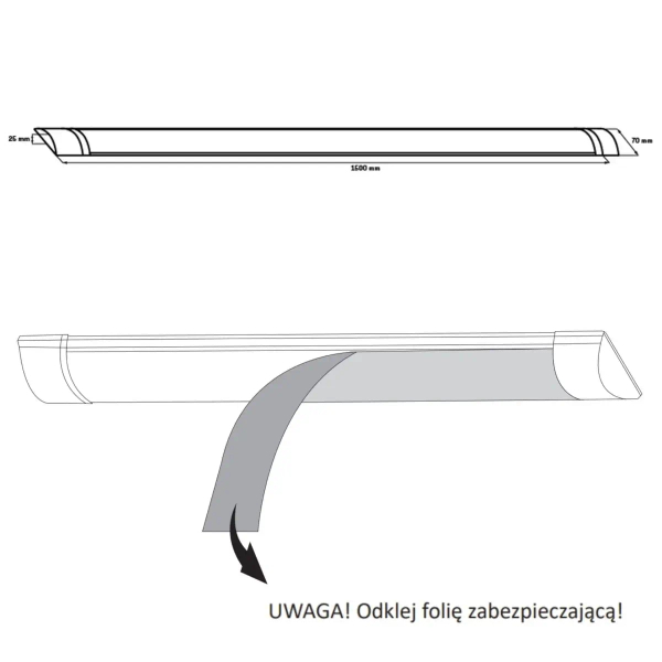 Oprawa liniowa podszafkowa 325594 LED 50W 4000K listwa biała