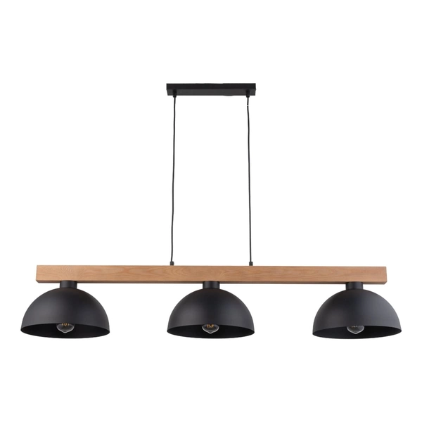 Potrójna lampa wisząca Oslo 4710 TK Lighting drewniana czarna