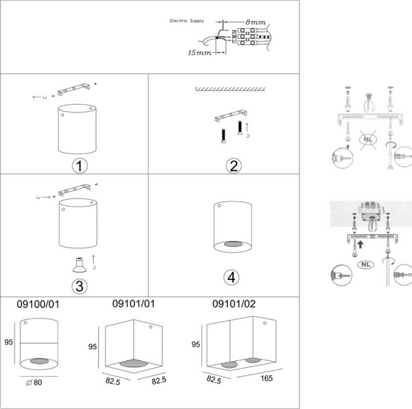 Downlight lampa sufitowa BODI 09101/02/30 prostokątna czarna outlet