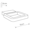 Elewacyjna lampa LED 15W 3000K tarasowa IP54 czarne THIKA OUTLET