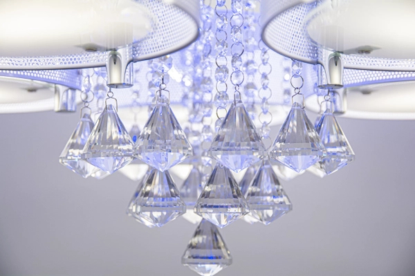 Ażurowy plafon glamour DRS8006/5 WH NET siatka biały