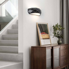 Kinkiet LAMPA ścienna REUS LP-8069/1W BK Light Prestige półokrągła OPRAWA geometryczna przyścienna czarna