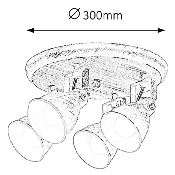 Regulowana LAMPA sufitowa VIVIENNE 5969 Rabalux metalowa OPRAWA industrialna reflektorki retro białe