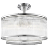 Lampa sufitowa SERGIO C0528-05H-F4AC okrągła klasyczna szklana srebrna