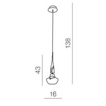 Wisząca lampa metalowa Tasos AZ0260 nad wyspę biała