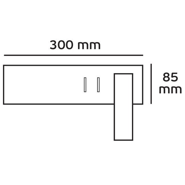 Regulowana LAMPA ścienna VK/04230/B/W/30/R MDECO metalowa OPRAWA kinkiet LED 9W 3200K tuba czarna