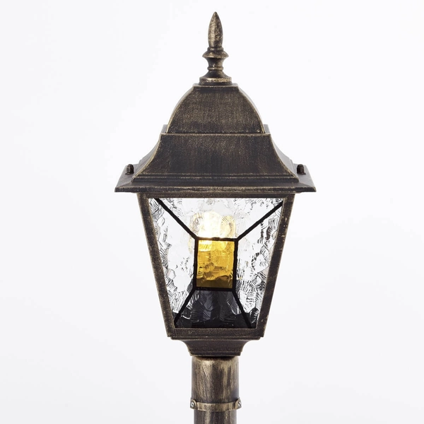 Uliczna lampa latarnia Janel 90984A86 retro metalowa czarny złoty