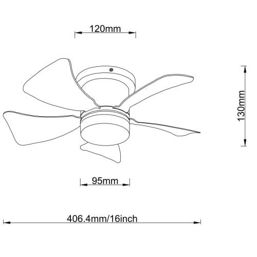 Lampowentylator sufitowy Hines 03609B LED 10W 3000-6500K kolorowy